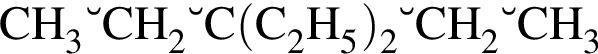 \ChemFormCH_3–CH_2–C левая круг­лая скоб­ка C_2H_5 пра­вая круг­лая скоб­ка _2–CH_2–CH_3