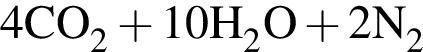 \ChemForm4CO_2 плюс 10H_2O плюс 2N_2_