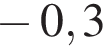 минус 0,3