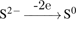 \ChemForm S в квад­ра­те в сте­пе­ни м инус \reactrarrow0pt1 cm минус 2eS в сте­пе­ни 0 