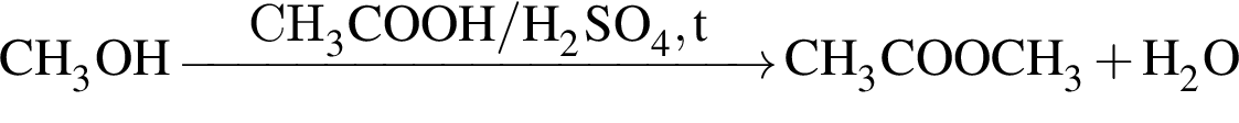 \ChemForm CH_3OH \reactrarrow0pt4 cmCH_3COOH/H_2SO_4, t CH_3COOCH_3 плюс H_2O