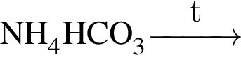 \ChemFormNH_4HCO_3\reactrarrow0pt1 cmt