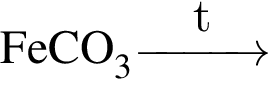 \ChemFormFeCO_3\reactrarrow0pt1 cmt