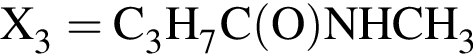 \ChemFormX_3 = C_3H_7C левая круг­лая скоб­ка O пра­вая круг­лая скоб­ка NHCH_3