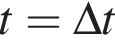 t = \Delta t