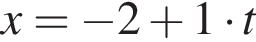x= минус 2 плюс 1 умно­жить на t