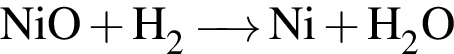 \ChemFormNiO плюс H_2\reactrarrow0 pt0.5 cm Ni плюс H_2O