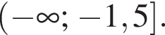  левая круг­лая скоб­ка минус бес­ко­неч­ность ; минус 1,5 пра­вая квад­рат­ная скоб­ка .