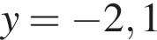 y= минус 2,1