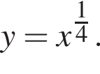 y=x в сте­пе­ни левая круг­лая скоб­ка \tfrac1 пра­вая круг­лая скоб­ка 4.