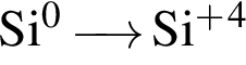 \ChemFormSi в сте­пе­ни 0 \reactrarrow0pt0,5 cm Si в сте­пе­ни п люс в сте­пе­ни 4 